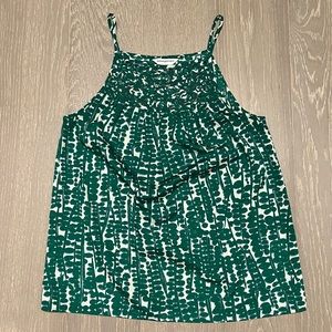 Banana Republic Sleeveless Lace Neckline Shirt